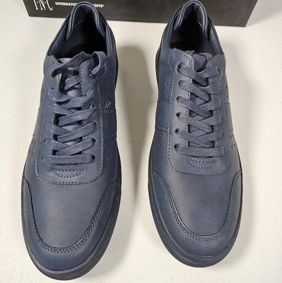 INC International Concepts Mens Zuri Low Top Sneaker Faux Suede Blue Size 9M NEW - Picture 5 of 16